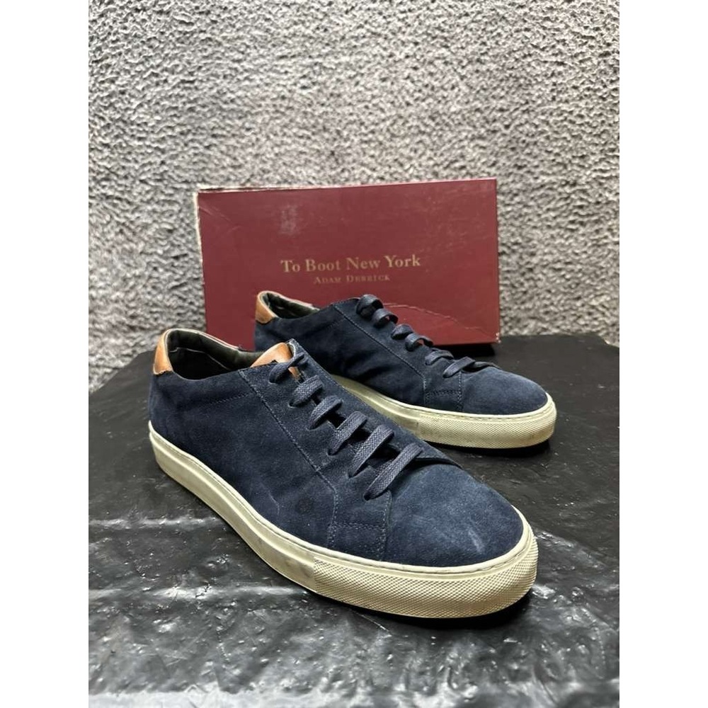 To Boot New York Derrick Suede Handmade‎ Sneakers Navy Blue Mens Size 12 US